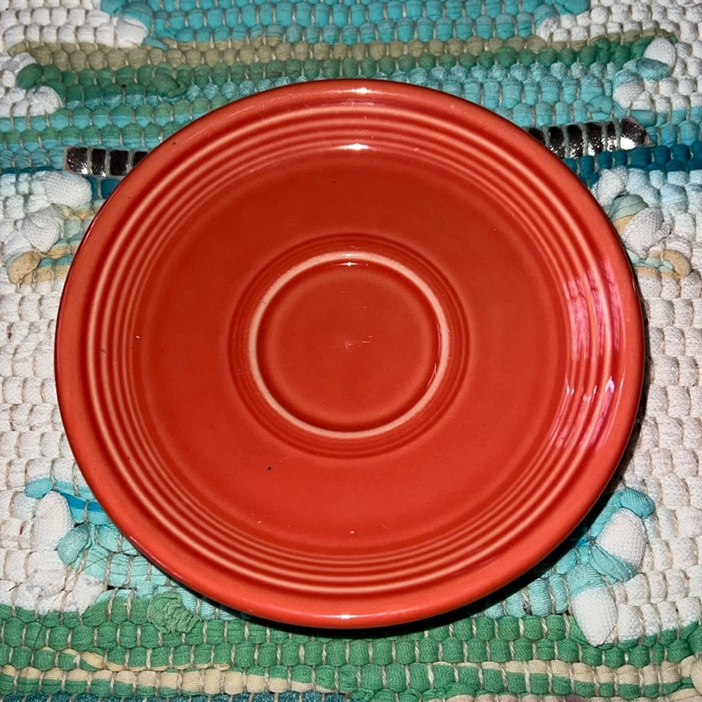 Fiestaware Persimmon Coffee mug saucer Fiestaware